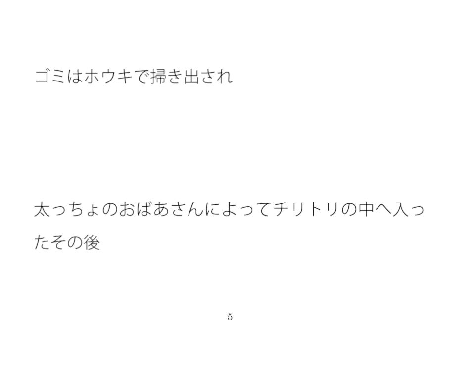 【エロ同人】ゴミはホウキで掃き出され太っちょのおばあさんにのトップ画像