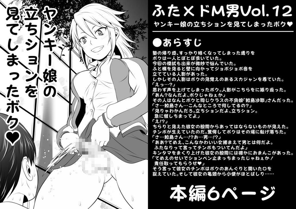 【エロ同人】ふた×ドM男Vol.12【ヤンキー娘の立ちションを見てしまったボク】のトップ画像