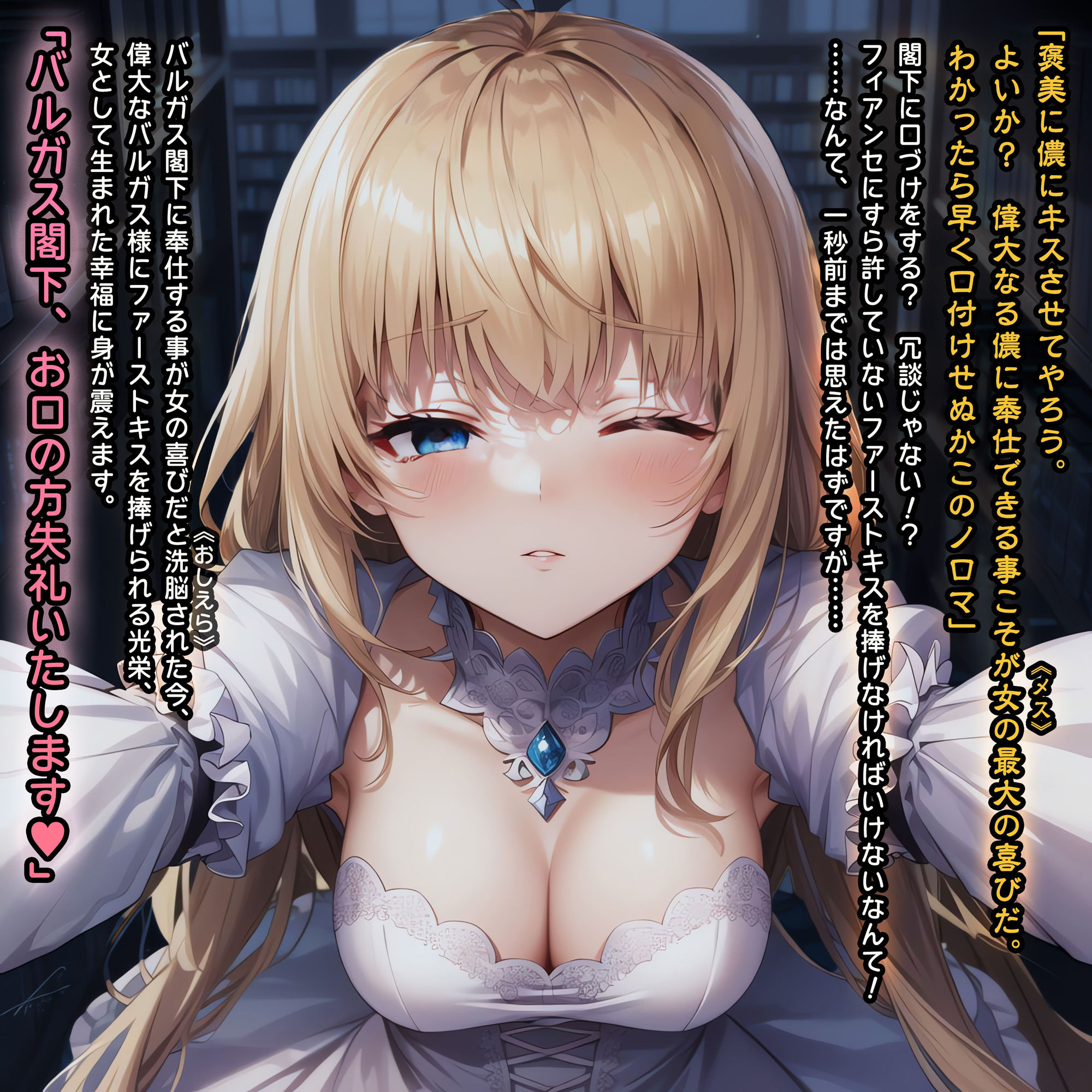 【エロ同人】白の姫君-操心魔術で醜悪な大臣に屈する姫-のトップ画像