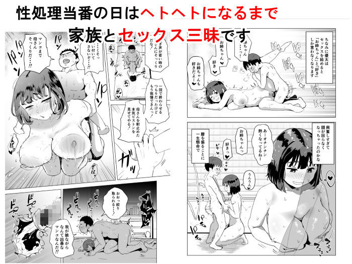 【エロ同人】ウチでは家族セックスは常識らしいのトップ画像