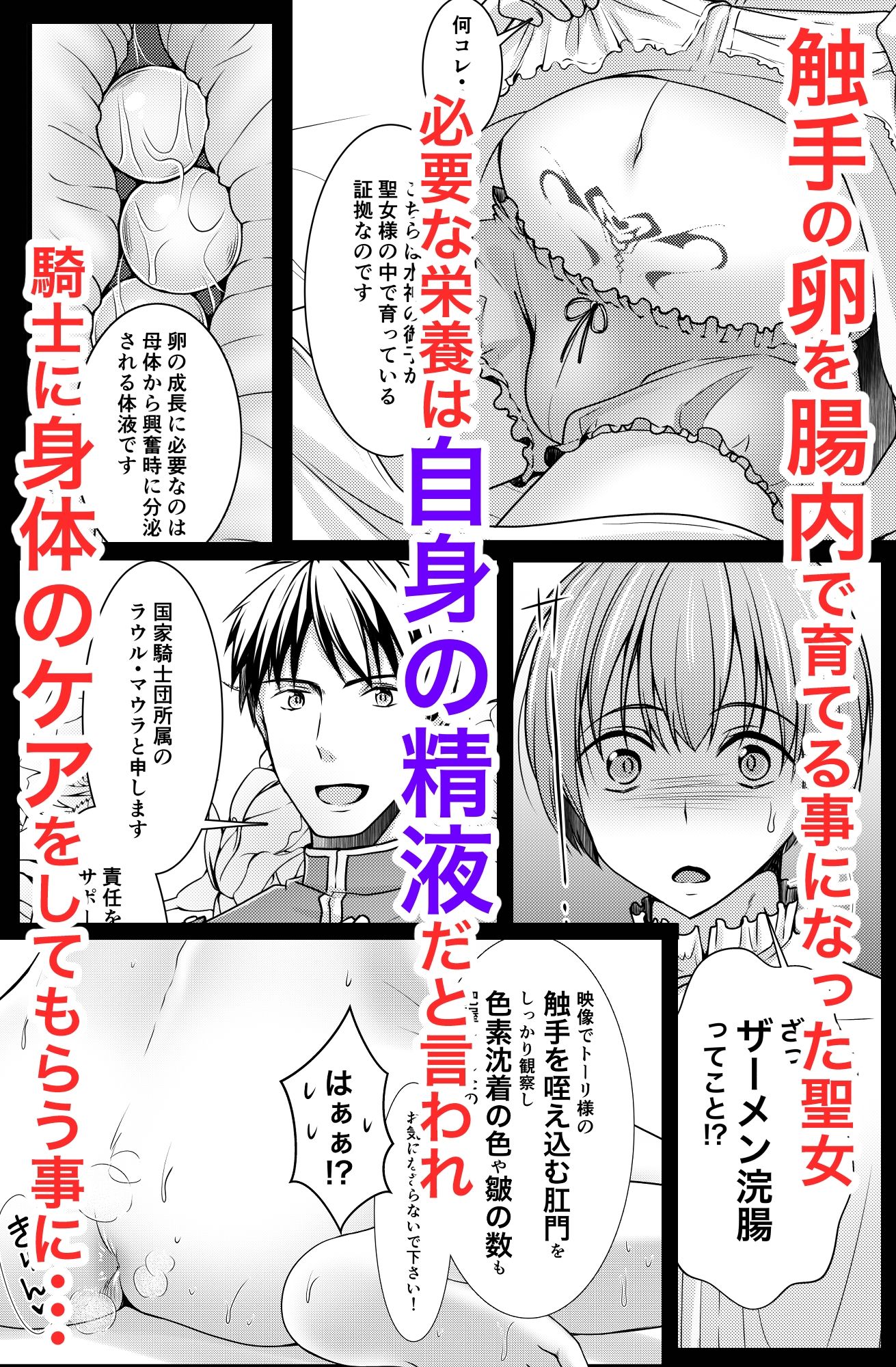 【エロ同人】異世界転移したら男なのに聖女にされて触手と交尾することに！？2のトップ画像