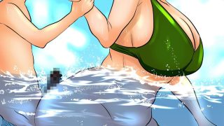 【エロ同人】友達のお母さんが海に連れてってくれたのトップ画像