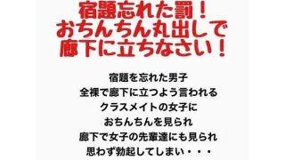 【エロ同人】宿題を忘れた罰!おちんちん丸出しで廊下に立ちなさい!のトップ画像