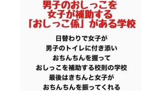 【エロ同人】男子のお〇っこを女子が補助する「お〇っこ係」がある学校のトップ画像